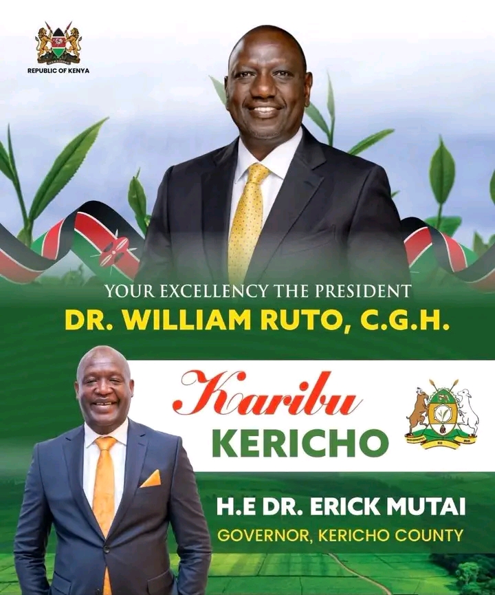 President Ruto’s Visit to Kericho County: Governor Eric Mutai and Leaders Welcome the President as Major Development Projects Take Centre Stage