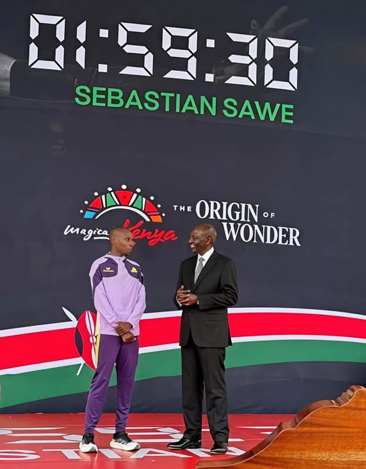Ruto Honors Sabastian Sawe with Ksh 8 Million and a Brand New Car for Shattering World Marathon Record