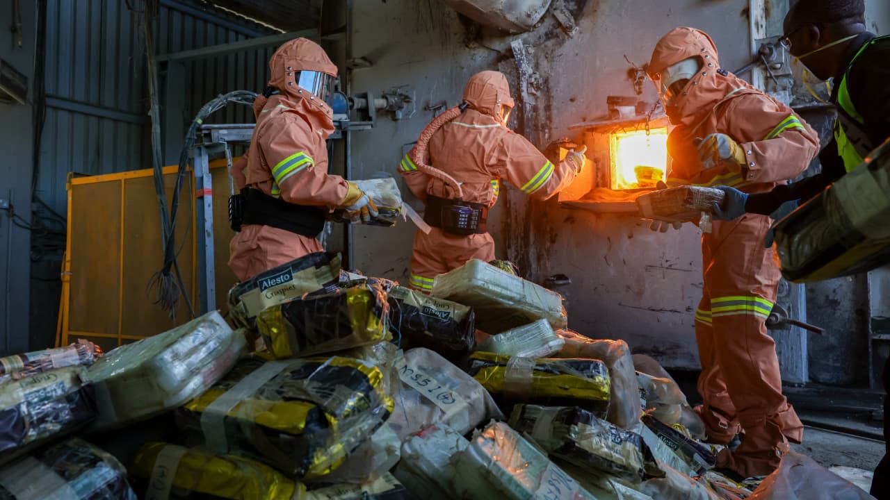 SH8.2 BILLION METHAMPHETAMINE HAUL DESTROYED IN MOMBASA