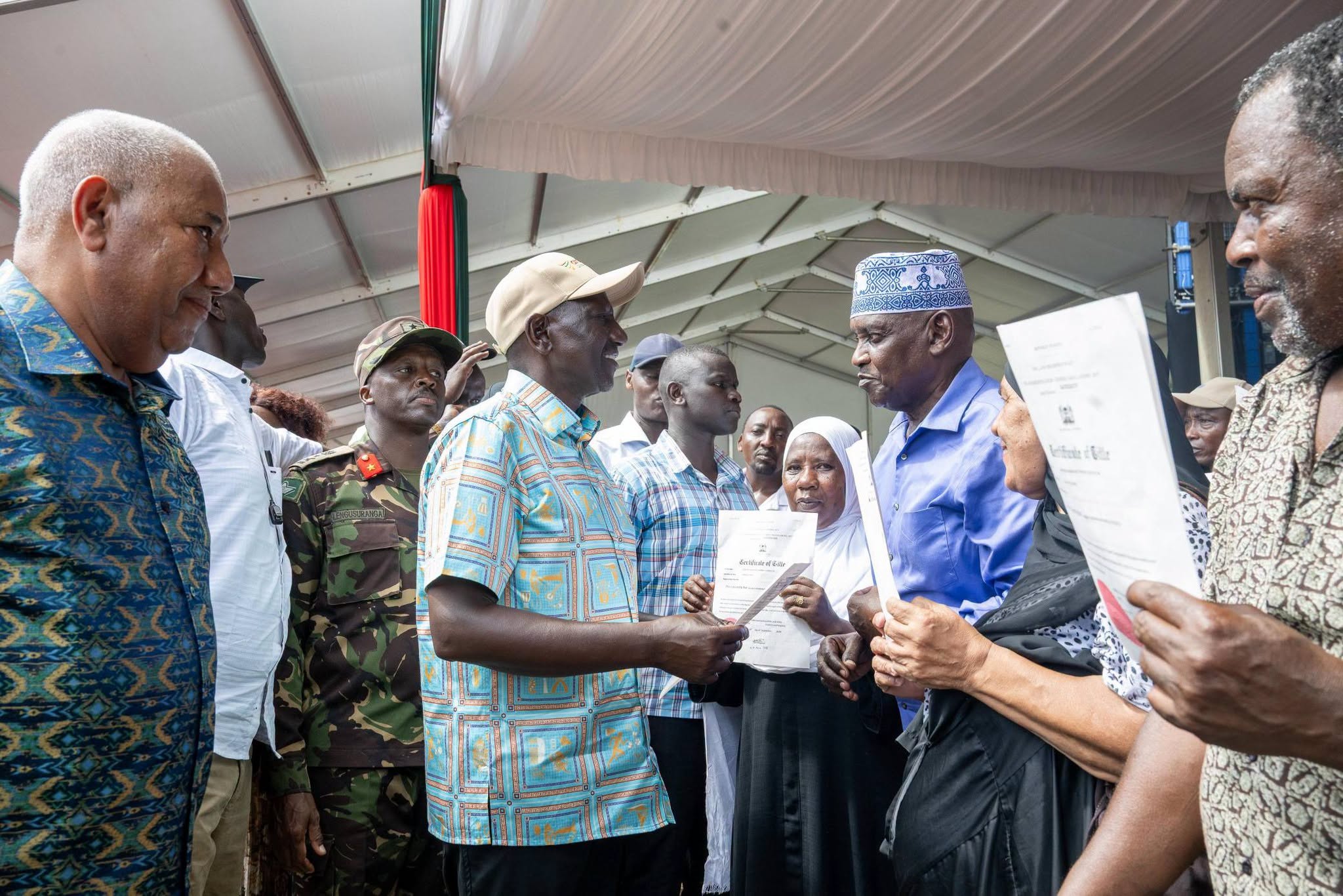 PRESIDENT RUTO HANDS OVER 20,189 TITLE DEEDS TO LAMU RESIDENTS