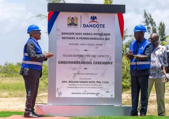 RUTO LAUNCHES SH2.2 TRILLION DANGOTE OIL REFINERY IN LAMU: A NEW ENERGY GIANT RISES IN KENYA
