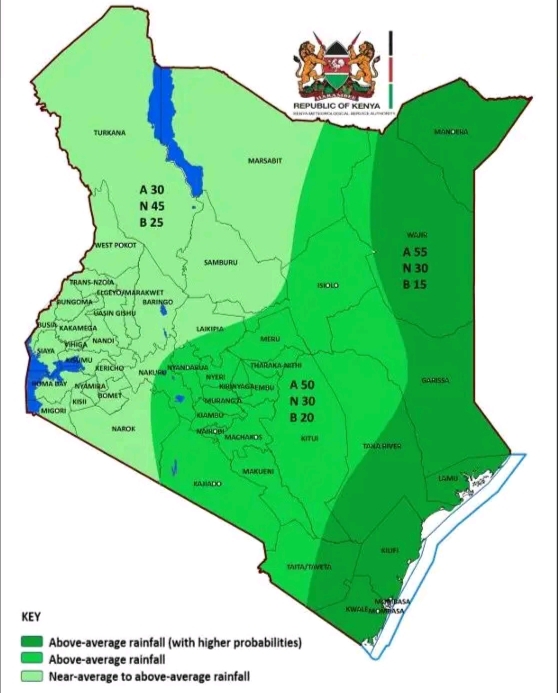 Kenya Met October Weather Alert: Heavy Rains Set to Sweep Across the Country as Short-Rains Season Begins